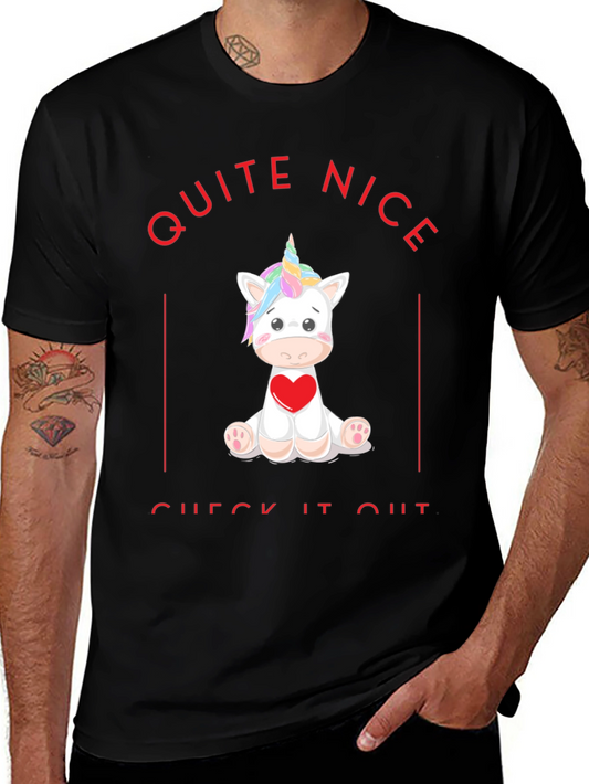 Unicorn Graphic Tee - Cute & Comfy Black T-Shirt