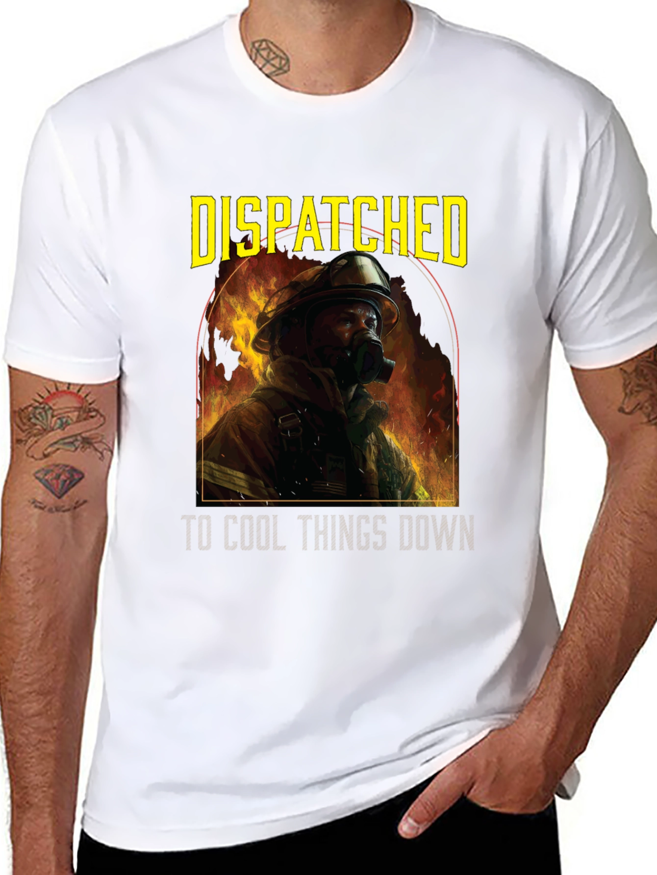 Firefighter T-Shirt - Dispatched to Cool Things Down