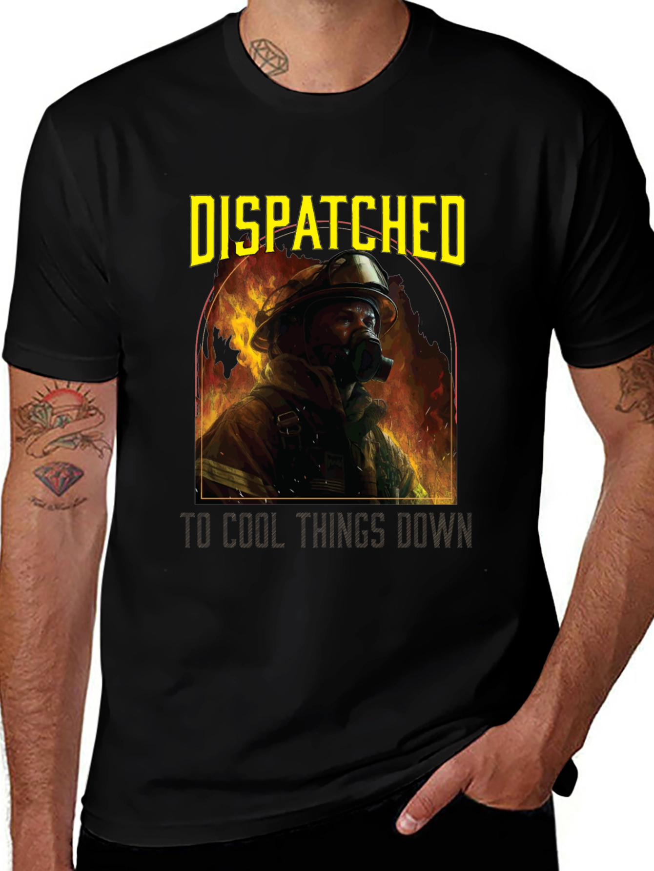 Firefighter T-Shirt - Dispatched to Cool Things Down
