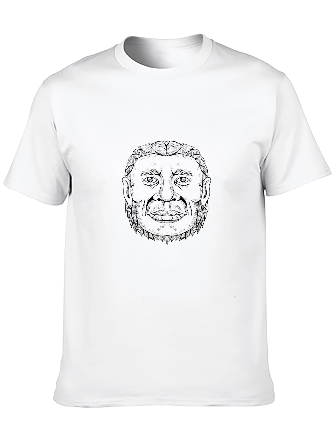 Monochrome Graphic Tee: Man Portrait