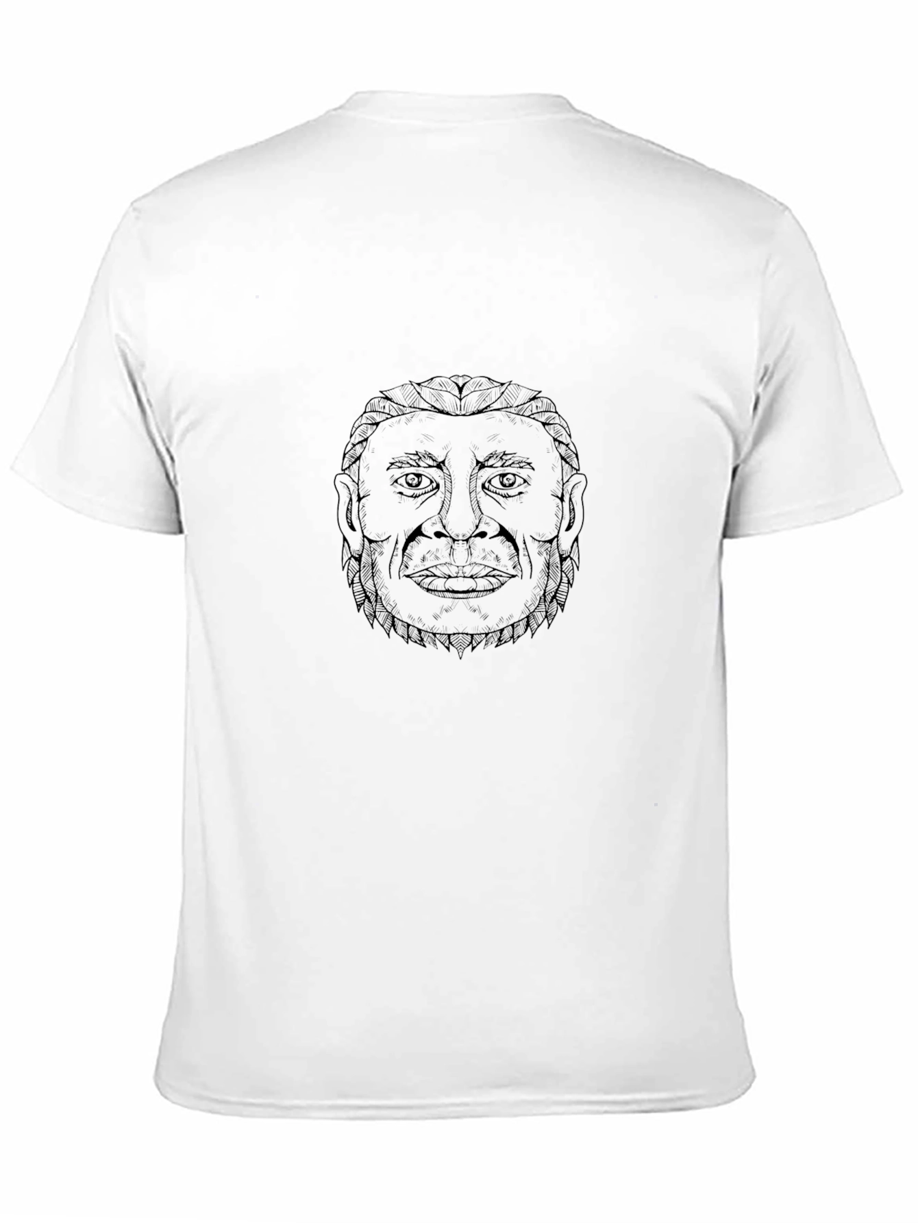 Monochrome Graphic Tee: Man Portrait