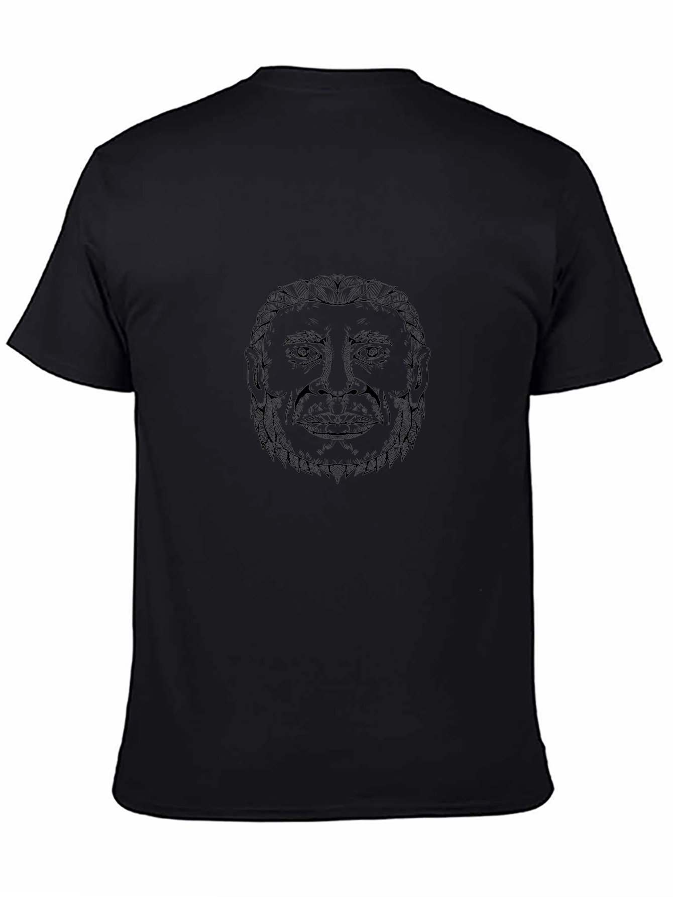 Monochrome Graphic Tee: Man Portrait