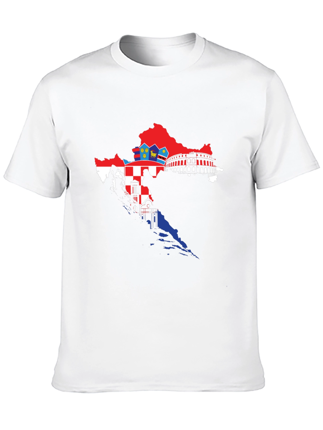 Croatia Map Flag T-Shirt