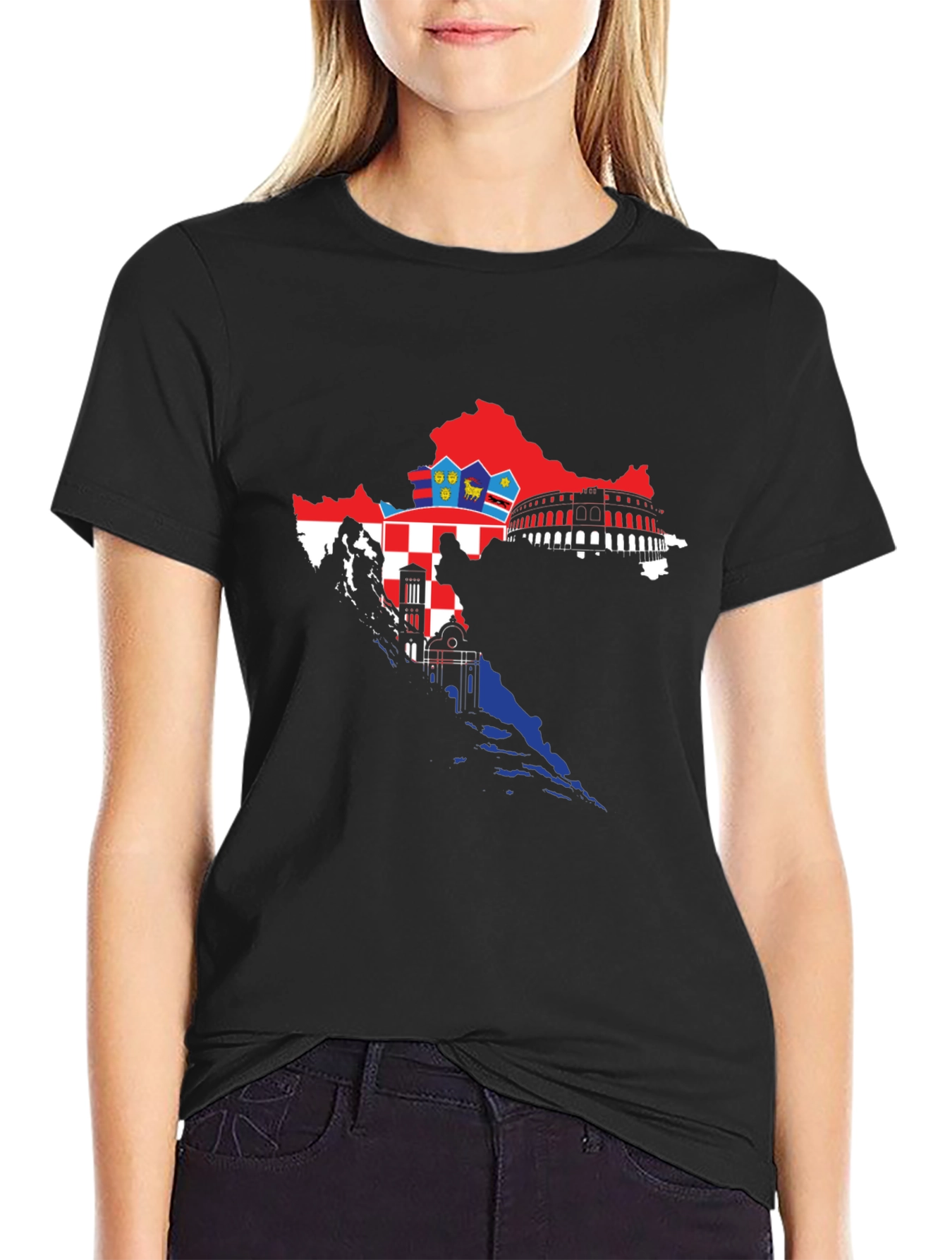 Croatia Map Flag T-Shirt