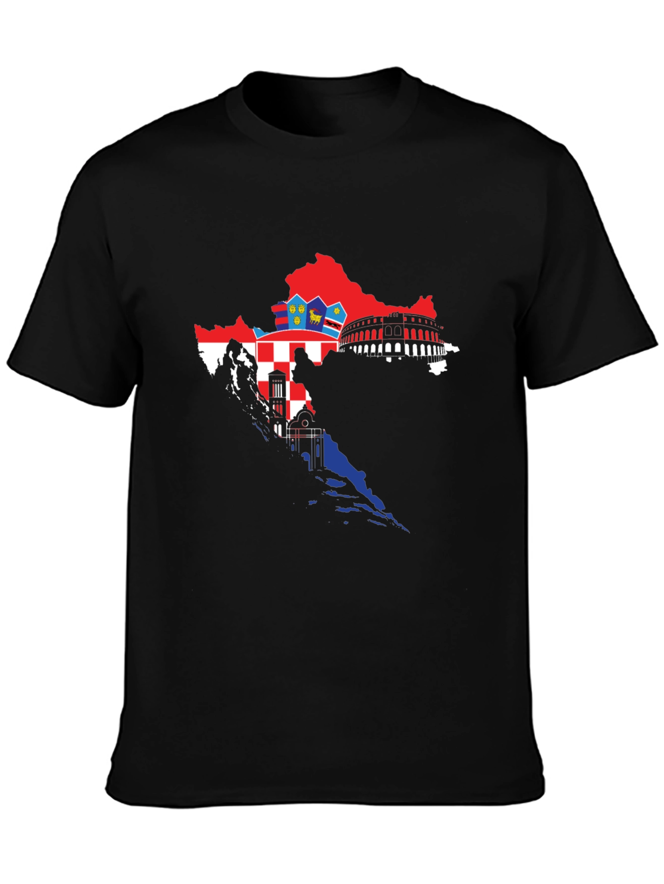 Croatia Map Flag T-Shirt