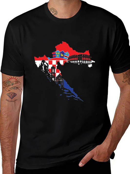 Croatia Map Flag T-Shirt