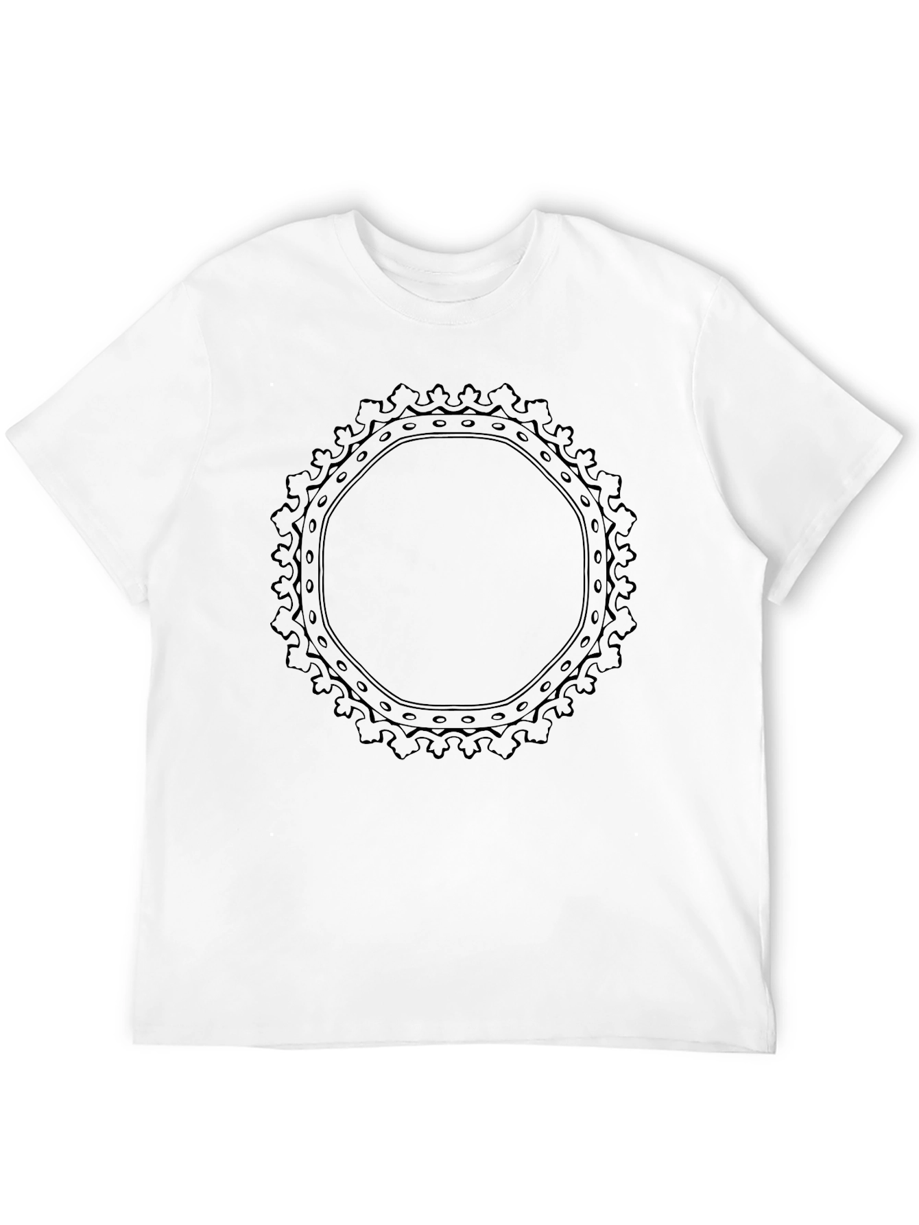 Black Graphic Tee: Abstract Circle Design