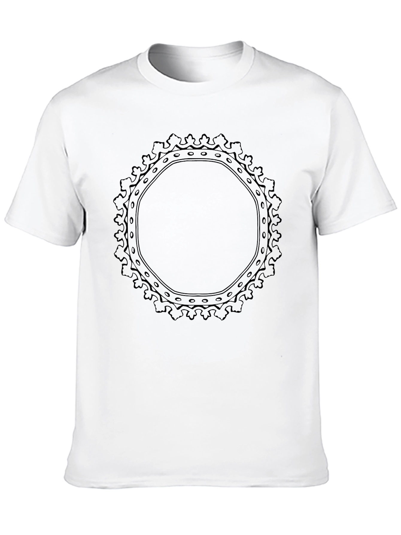Black Graphic Tee: Abstract Circle Design
