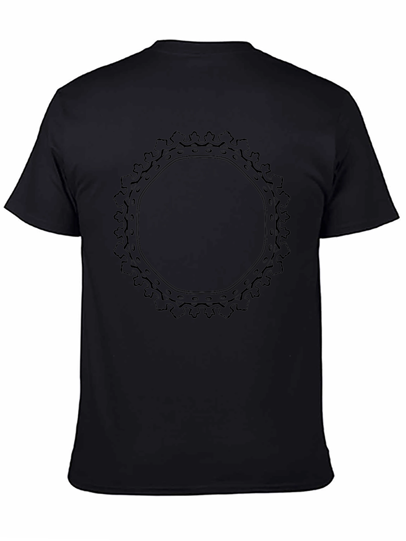 Black Graphic Tee: Abstract Circle Design