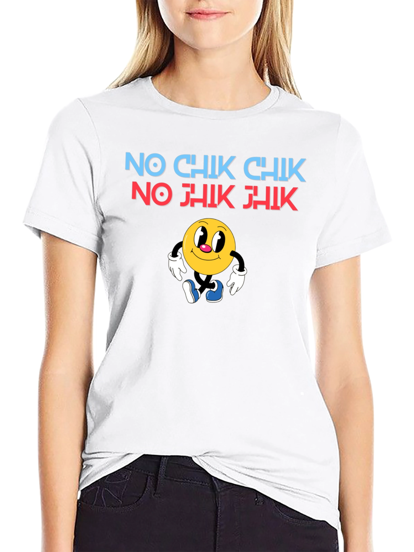 No Chik Chik T-Shirt - Classic Cartoon Style
