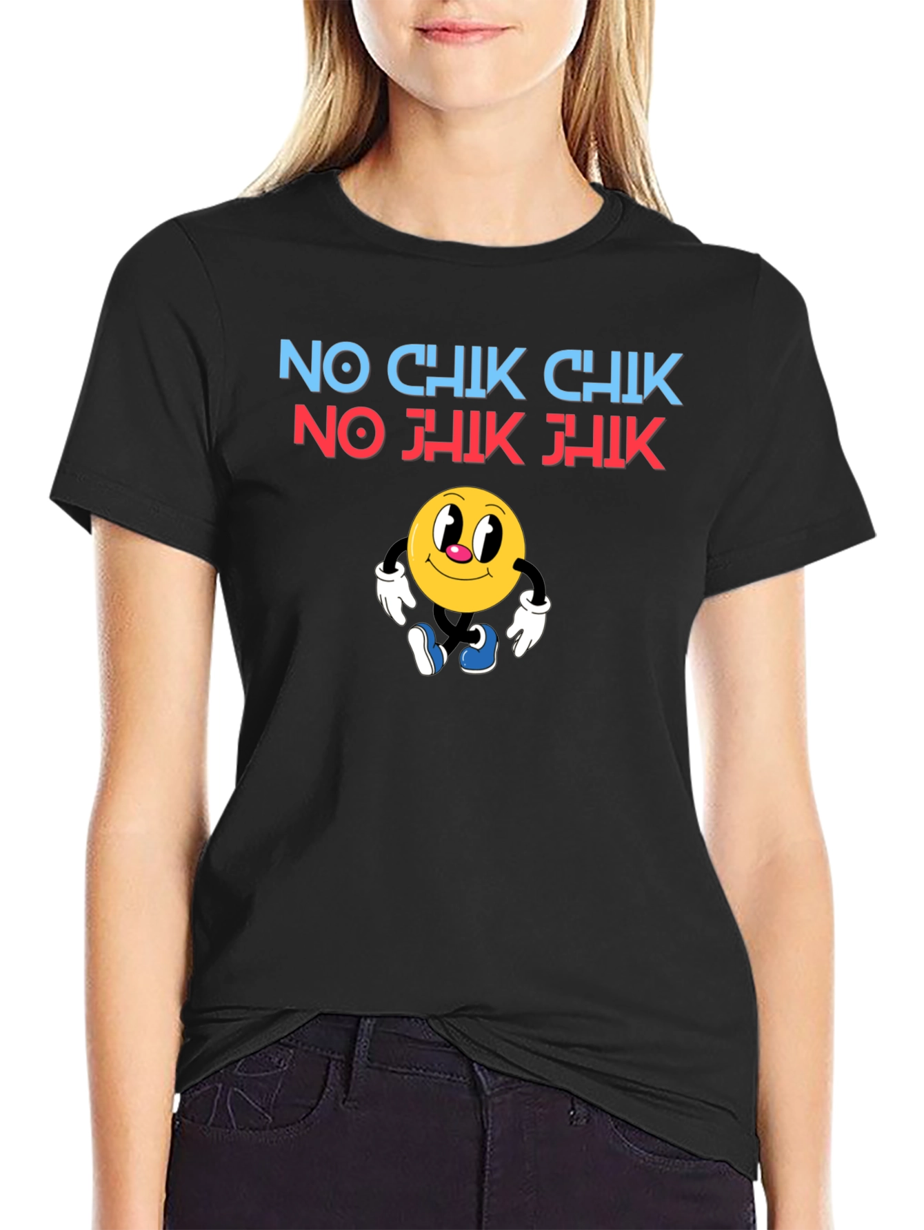 No Chik Chik T-Shirt - Classic Cartoon Style
