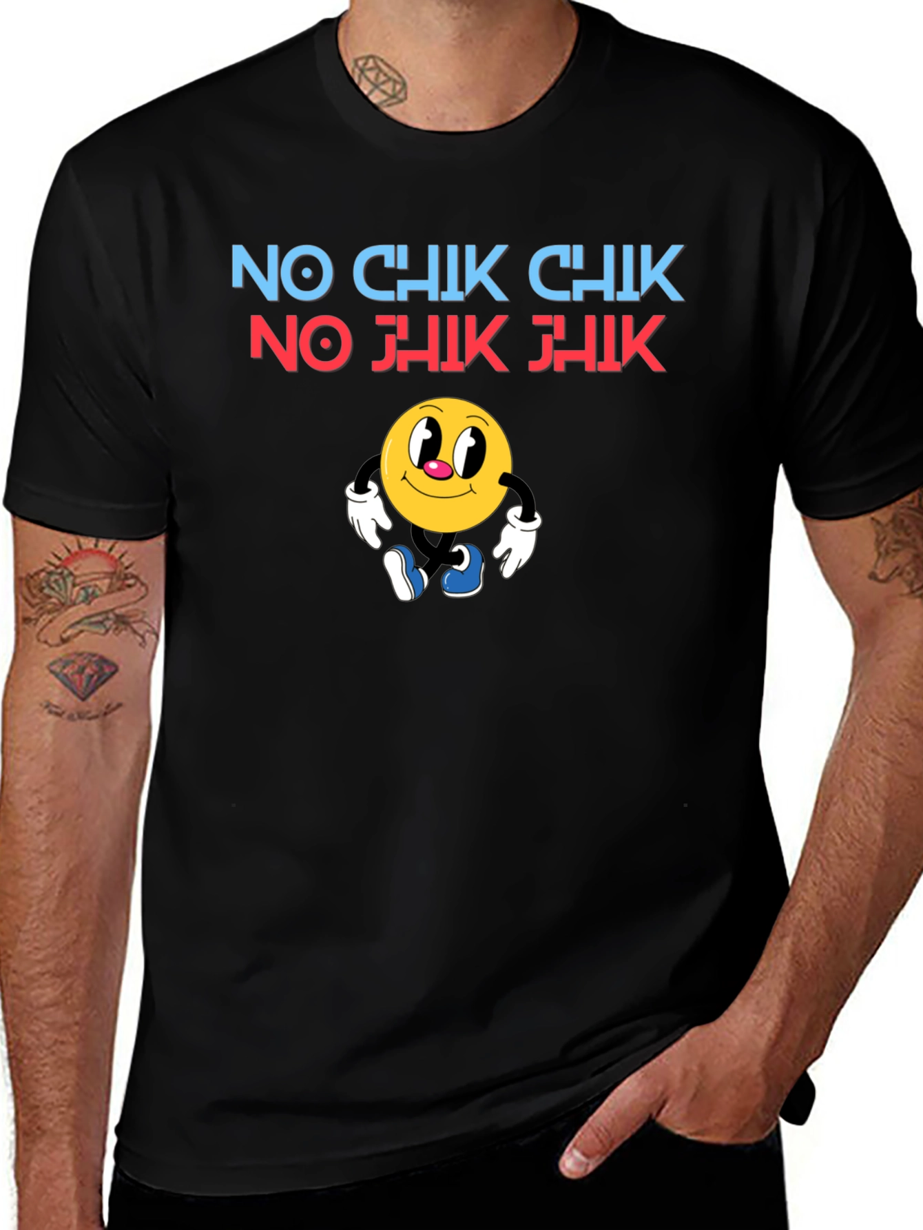 No Chik Chik T-Shirt - Classic Cartoon Style