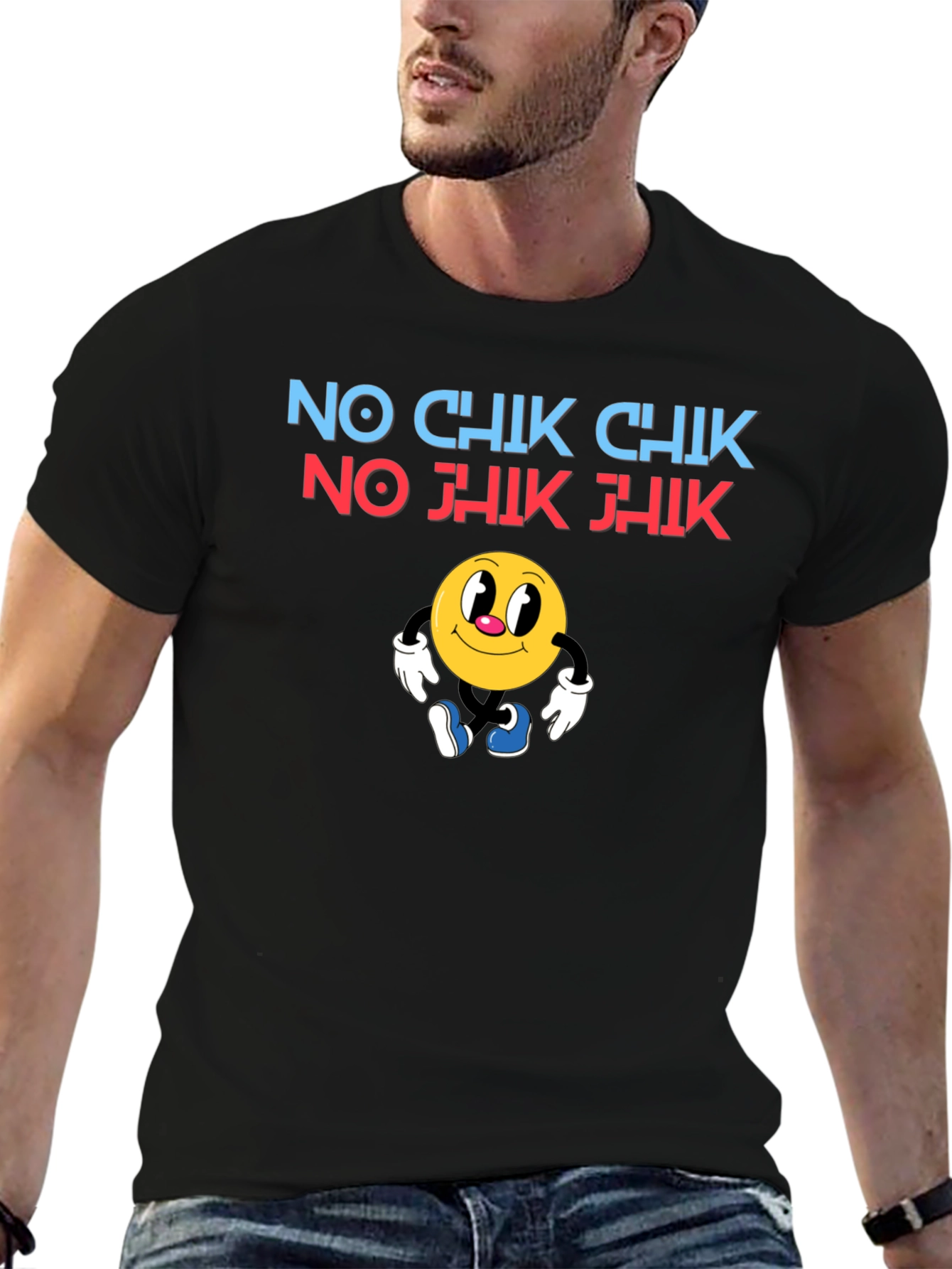 No Chik Chik T-Shirt - Classic Cartoon Style