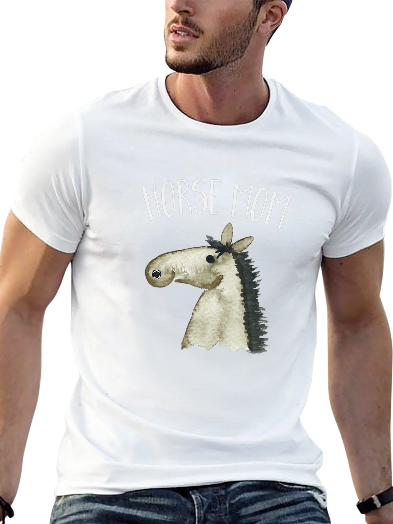 Horse Mom Graphic Tee - Unisex Black T-Shirt