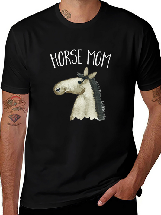 Horse Mom Graphic Tee - Unisex Black T-Shirt