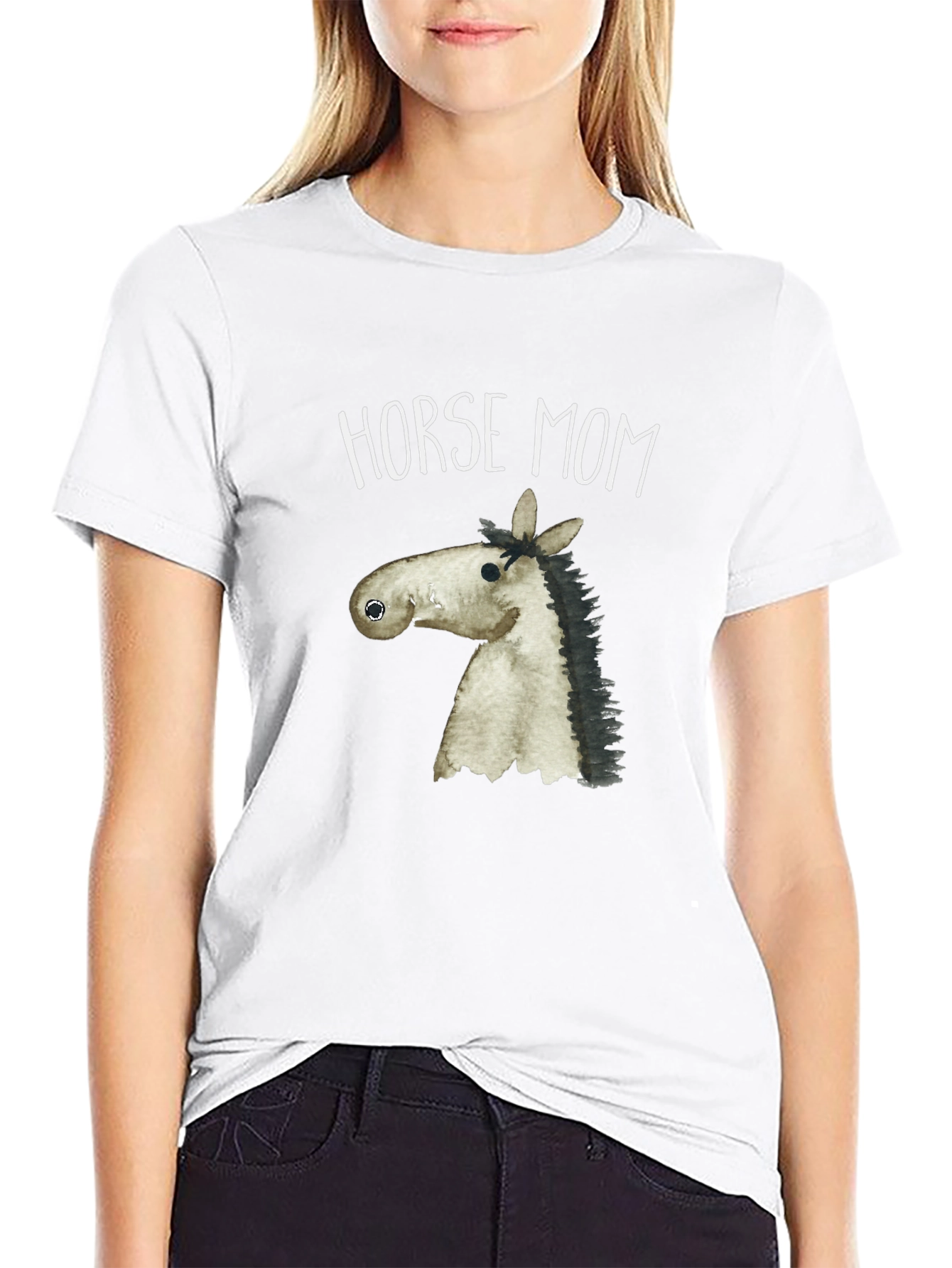 Horse Mom Graphic Tee - Unisex Black T-Shirt