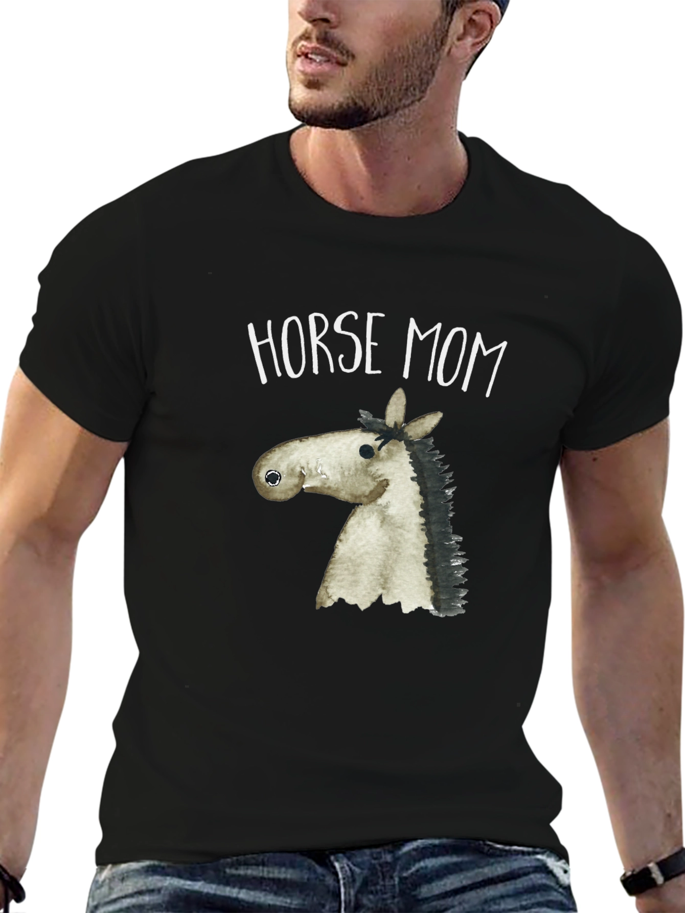 Horse Mom Graphic Tee - Unisex Black T-Shirt