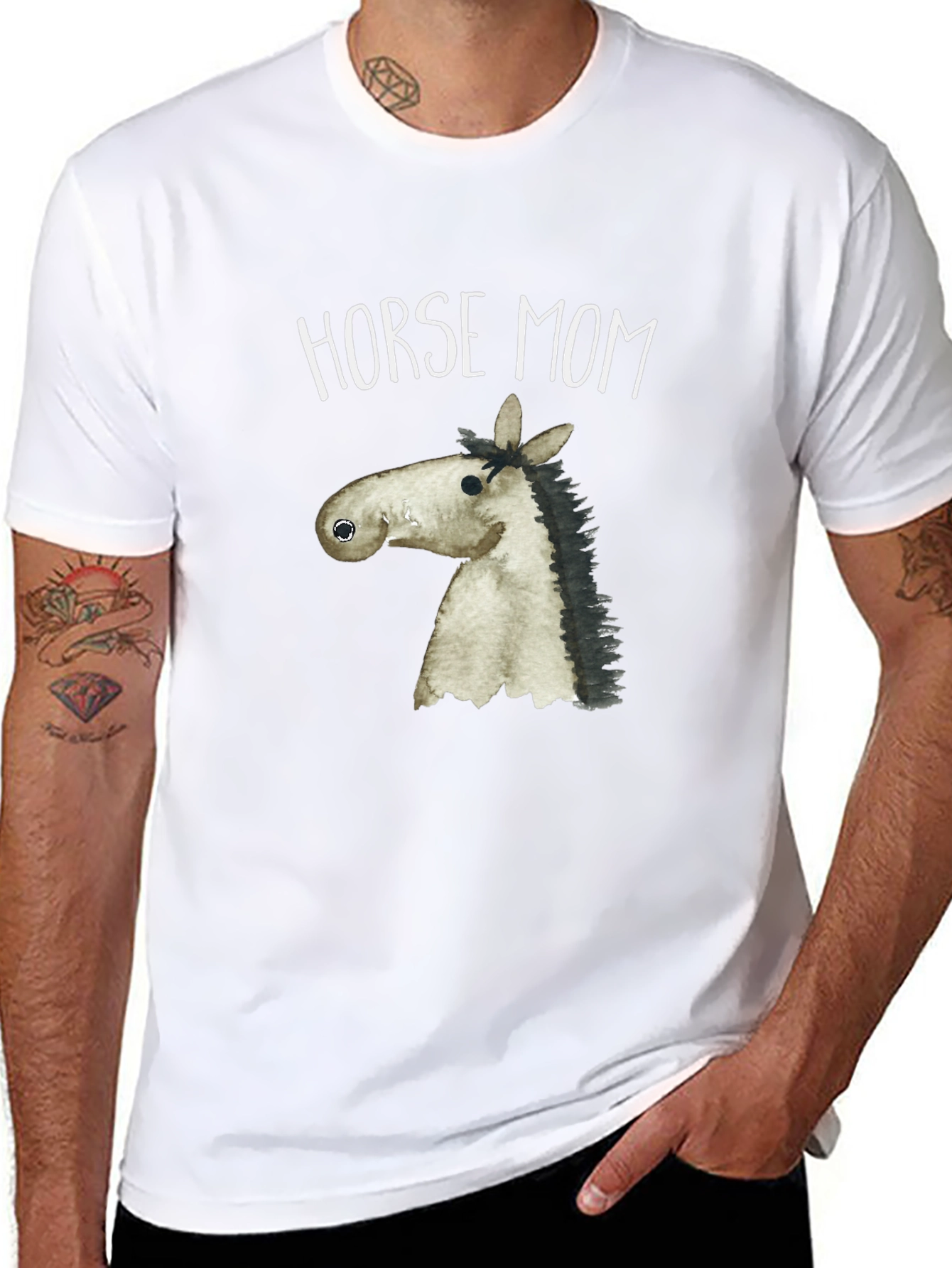 Horse Mom Graphic Tee - Unisex Black T-Shirt
