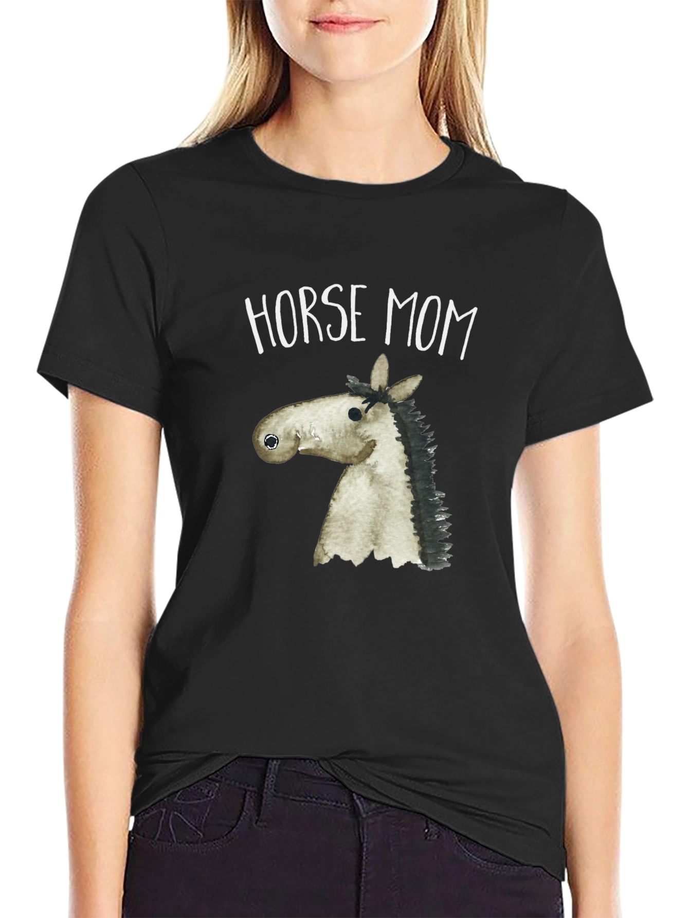 Horse Mom Graphic Tee - Unisex Black T-Shirt
