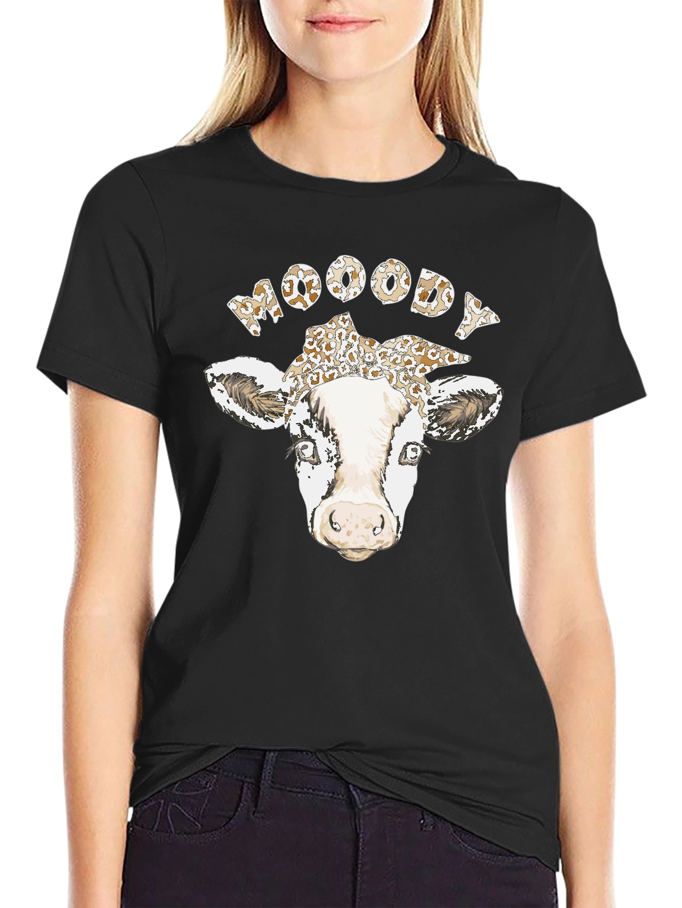 Moody Cow Graphic T-Shirt - Unisex Cotton Tee