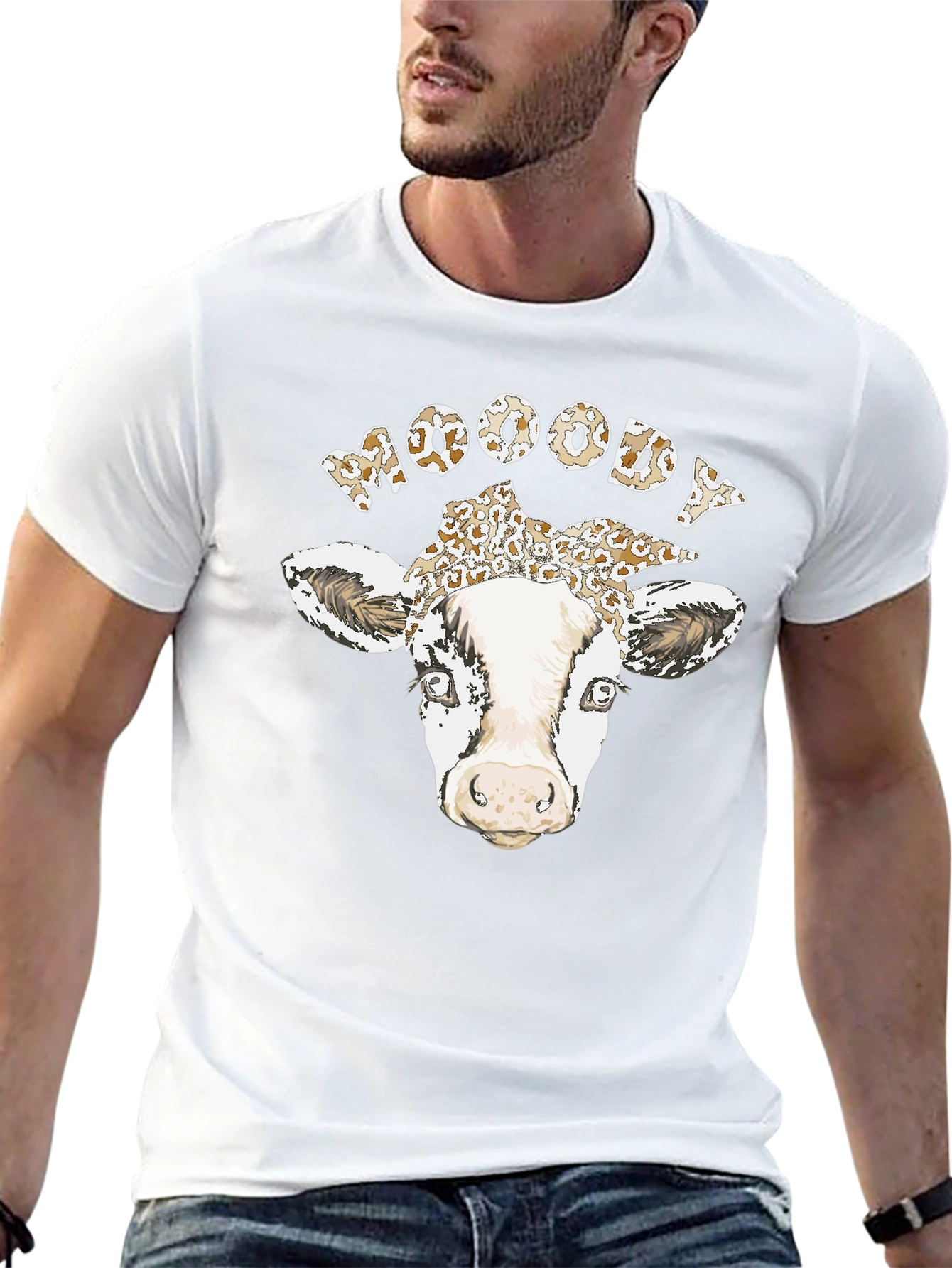 Moody Cow Graphic T-Shirt - Unisex Cotton Tee