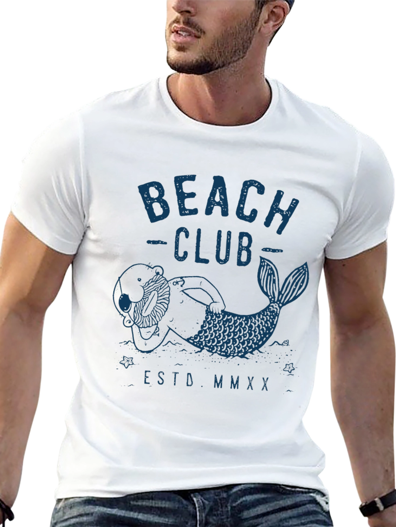 Mens Black Beach Club Graphic T-Shirt