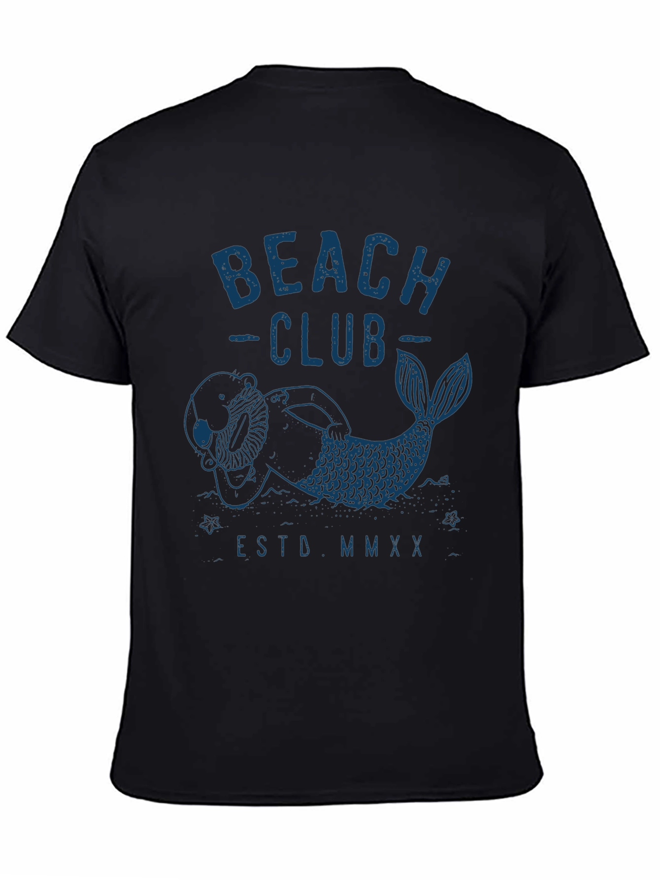 Mens Black Beach Club Graphic T-Shirt