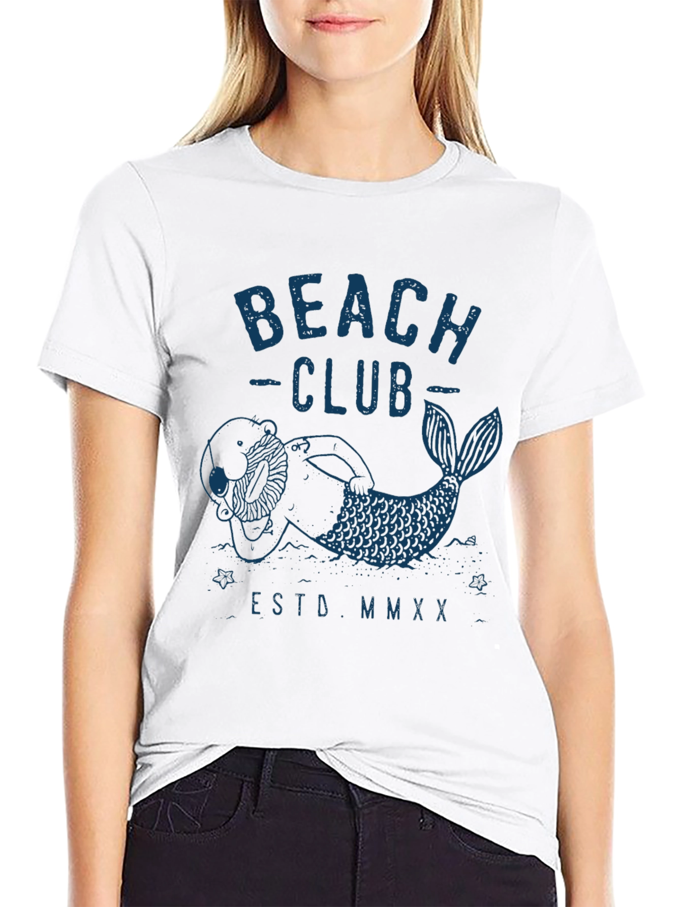 Mens Black Beach Club Graphic T-Shirt