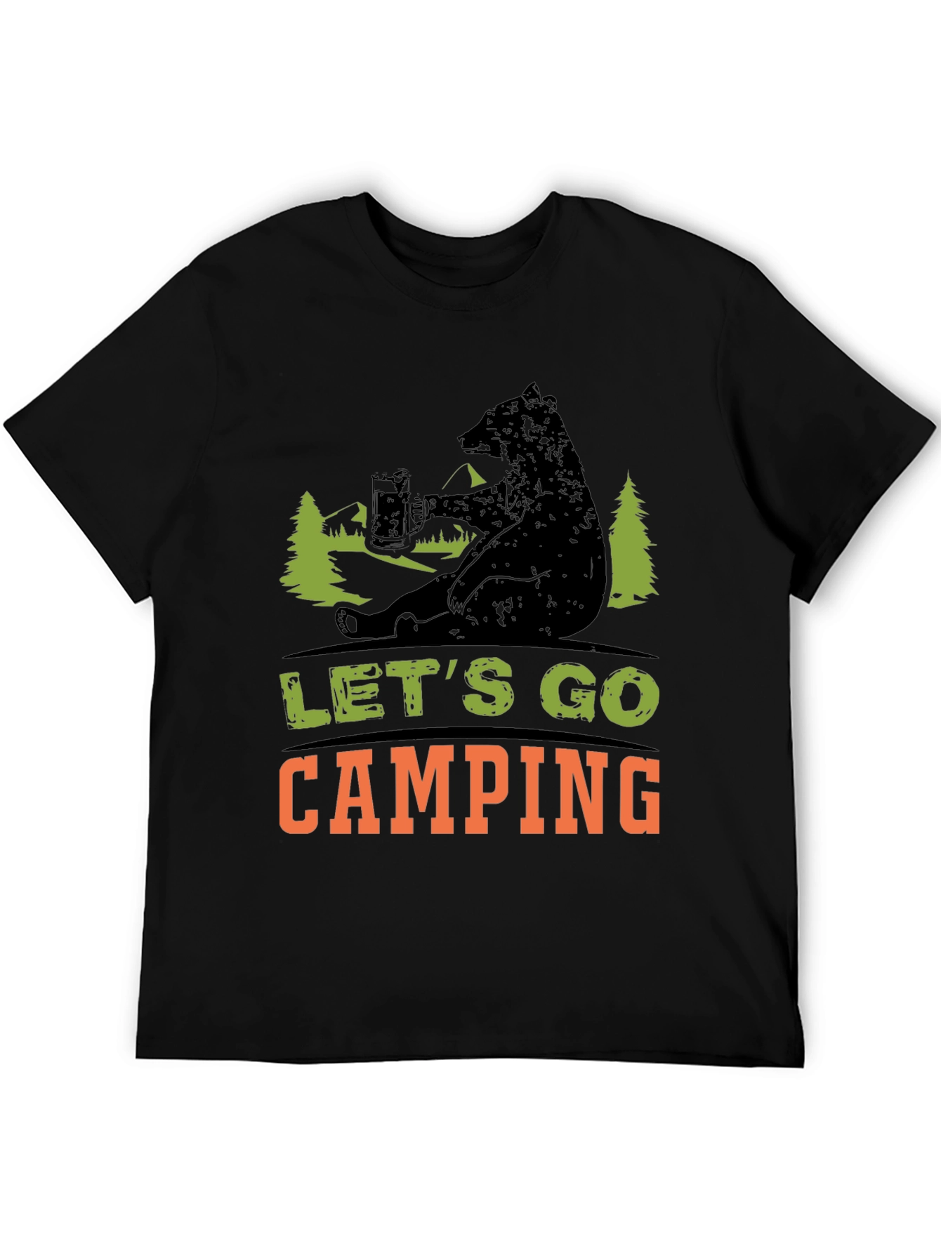 Lets Go Camping Bear T-Shirt