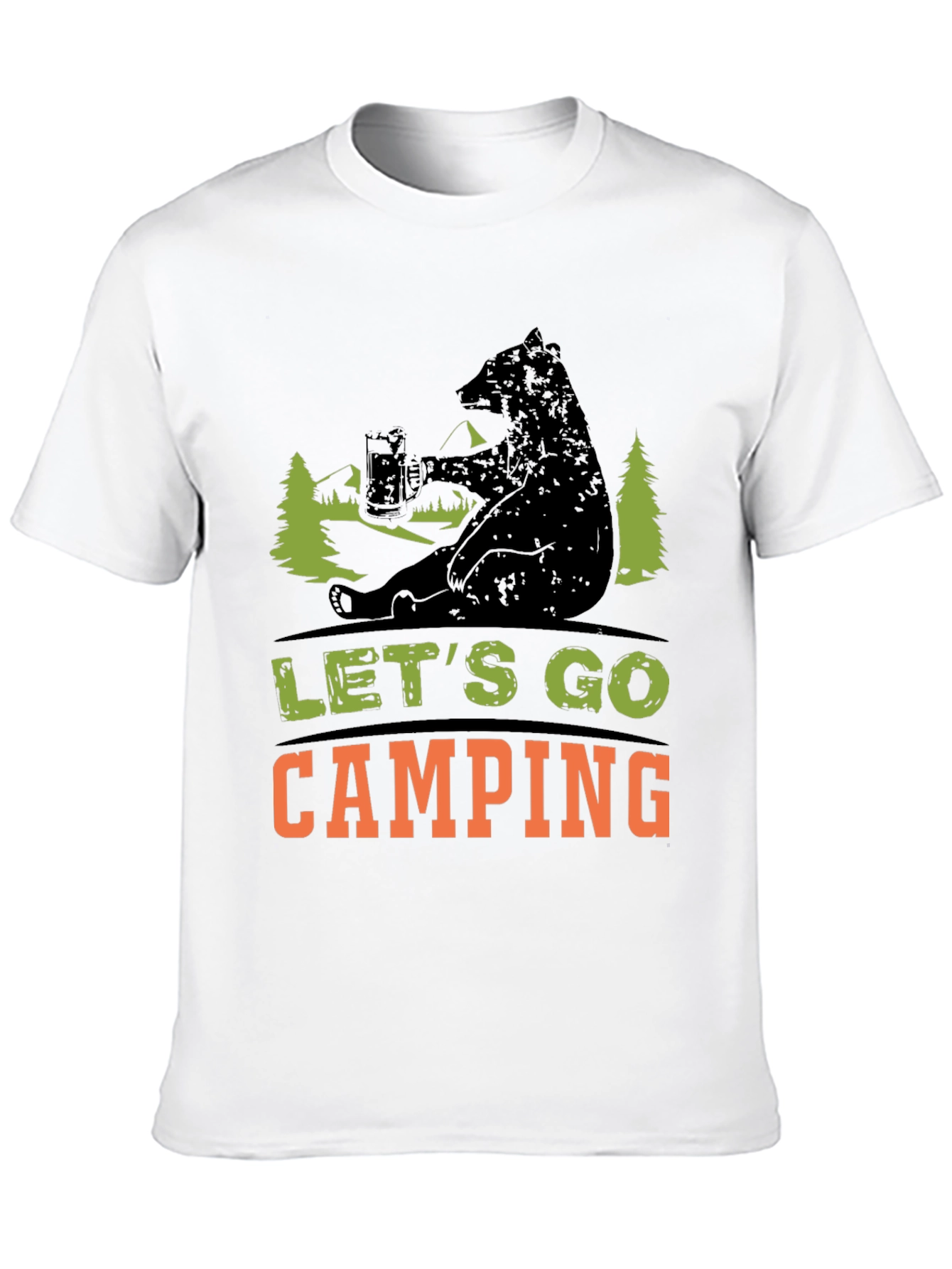 Lets Go Camping Bear T-Shirt