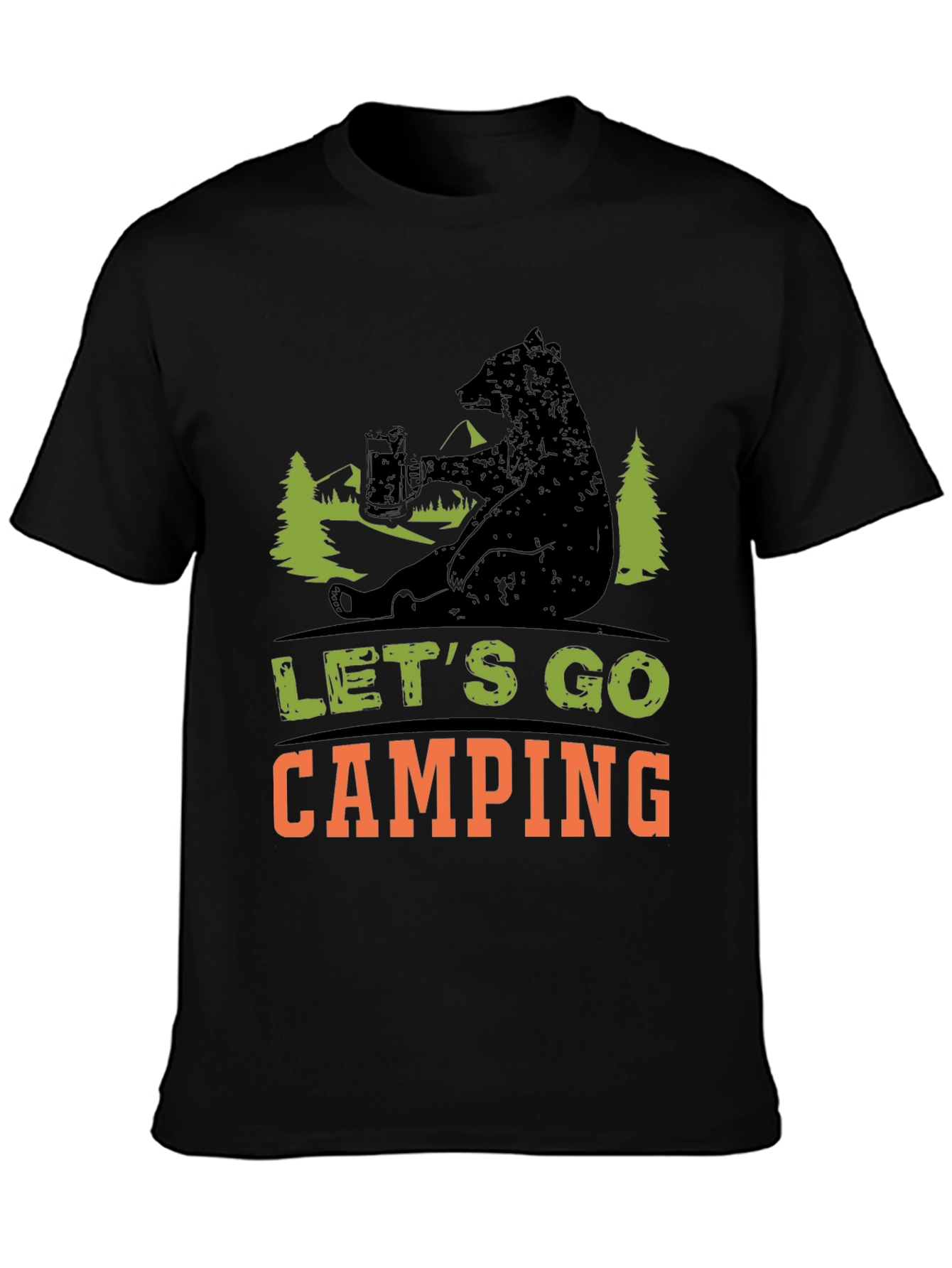 Lets Go Camping Bear T-Shirt