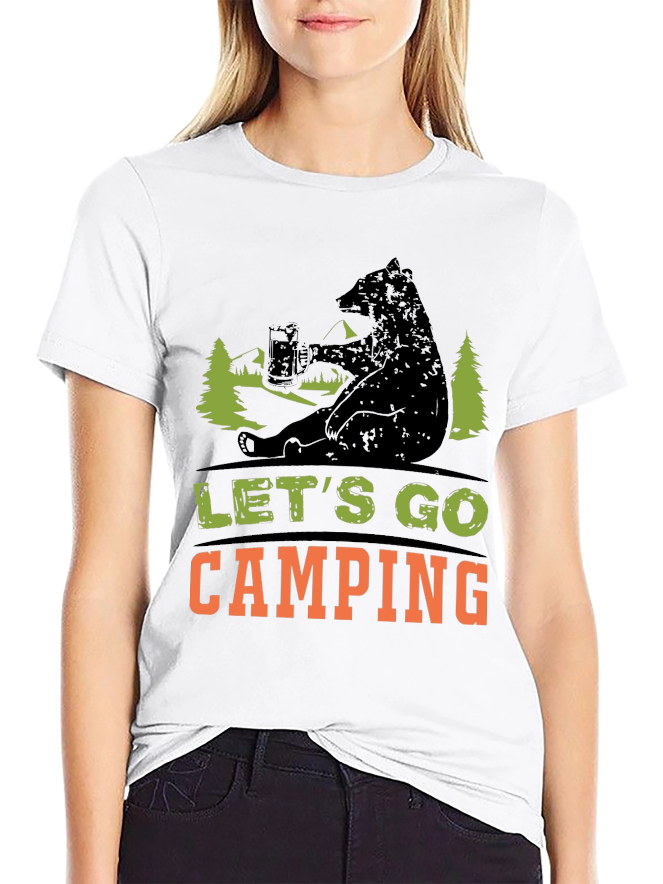 Lets Go Camping Bear T-Shirt