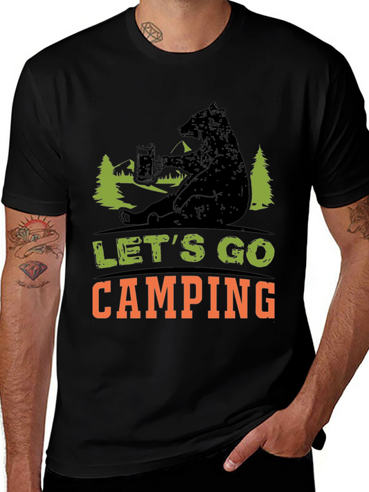 Lets Go Camping Bear T-Shirt