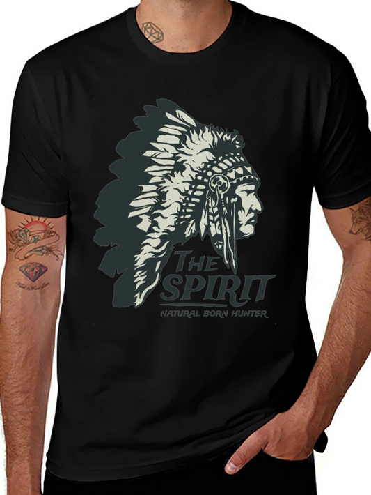 Native American Spirit T-Shirt - Natural Born Hunter Tee