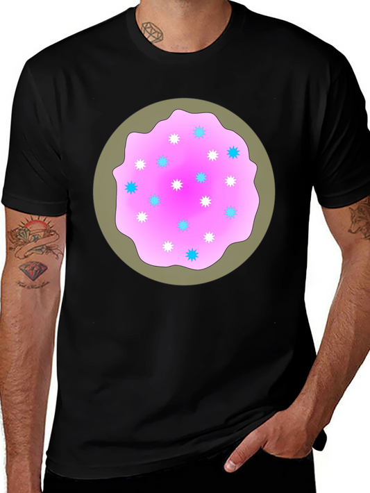 Sweet Donut Design Black T-Shirt