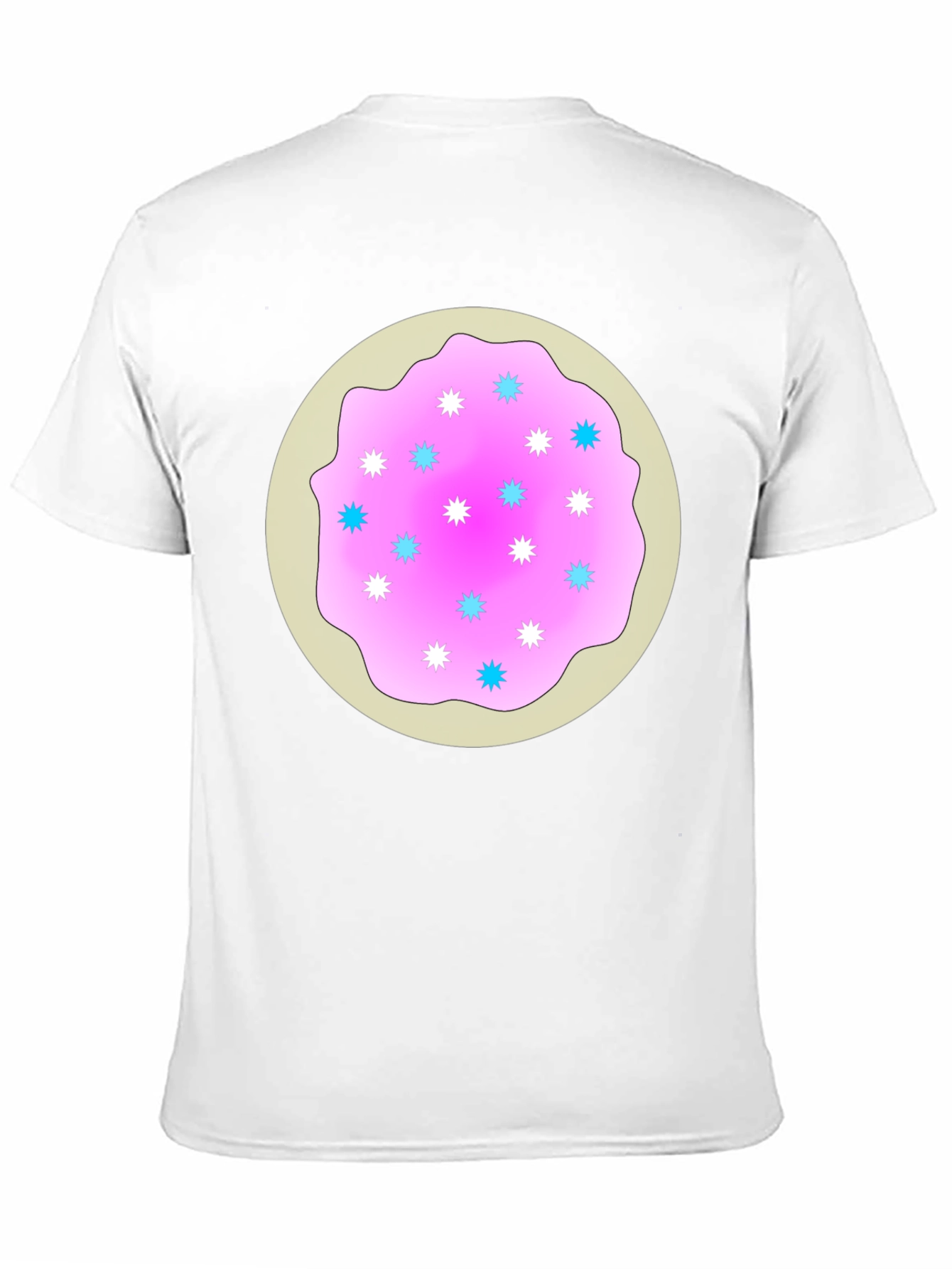 Sweet Donut Design Black T-Shirt