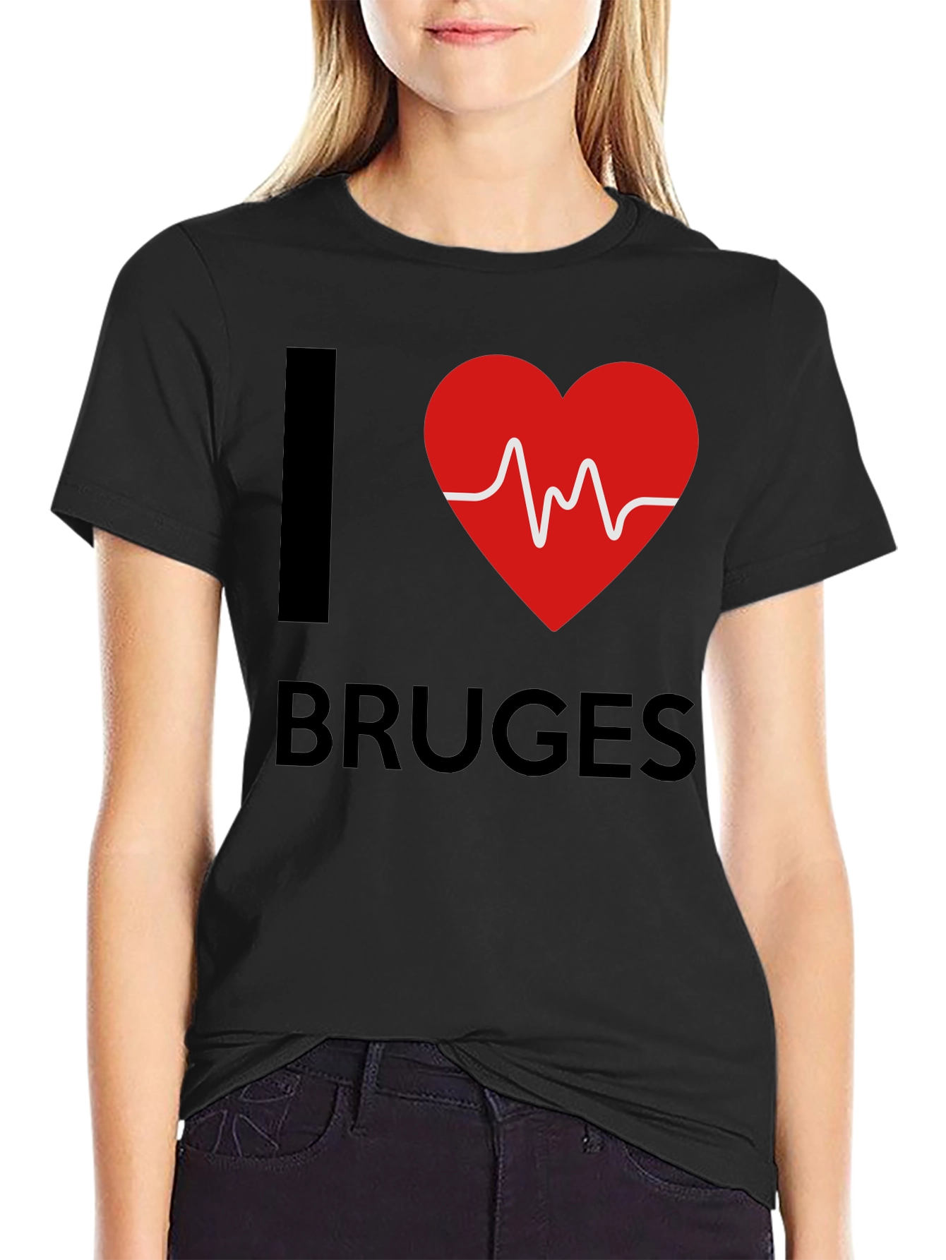 I Love Bruges Heartbeat T-Shirt