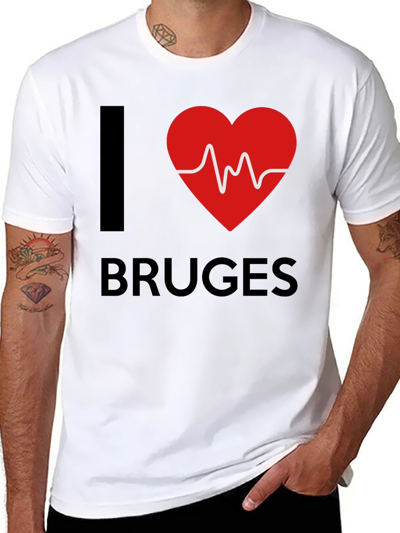 I Love Bruges Heartbeat T-Shirt