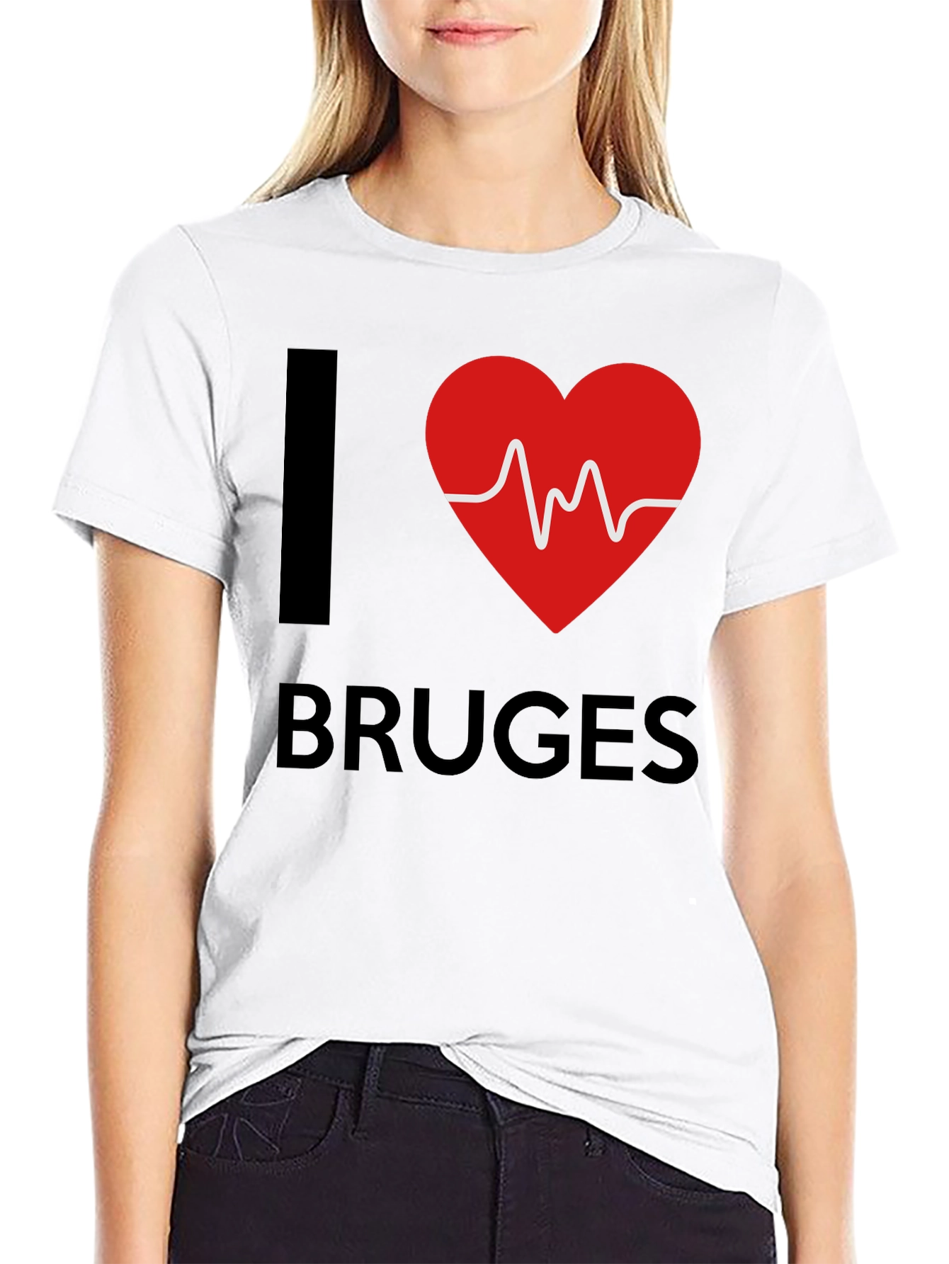 I Love Bruges Heartbeat T-Shirt