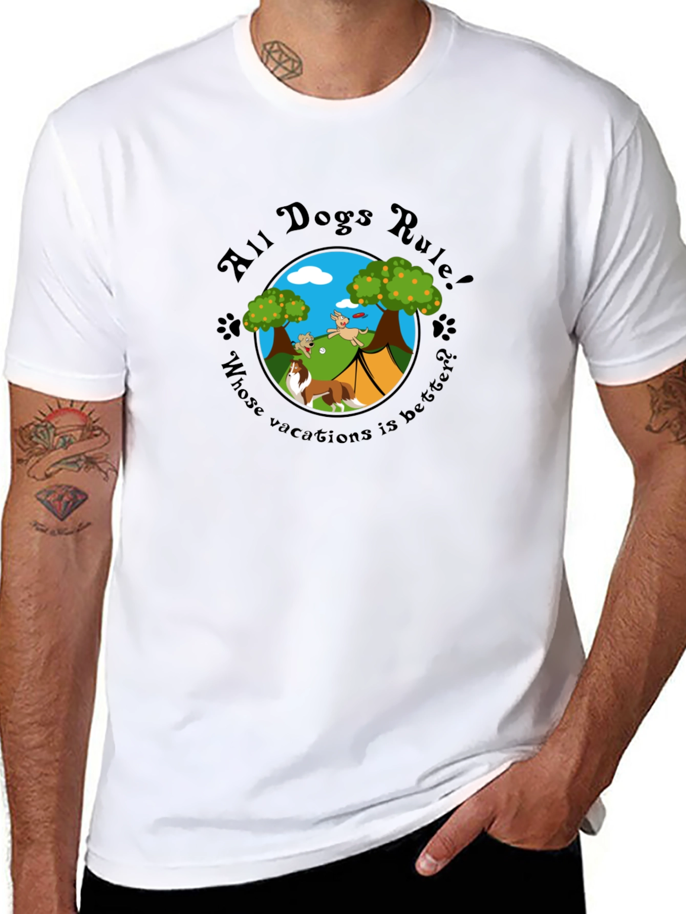 All Dogs Rule! Vacation T-Shirt