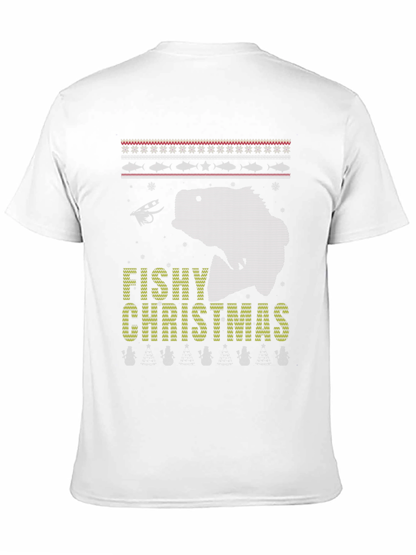 Fishy Christmas Graphic Tee - Ugly Sweater Style