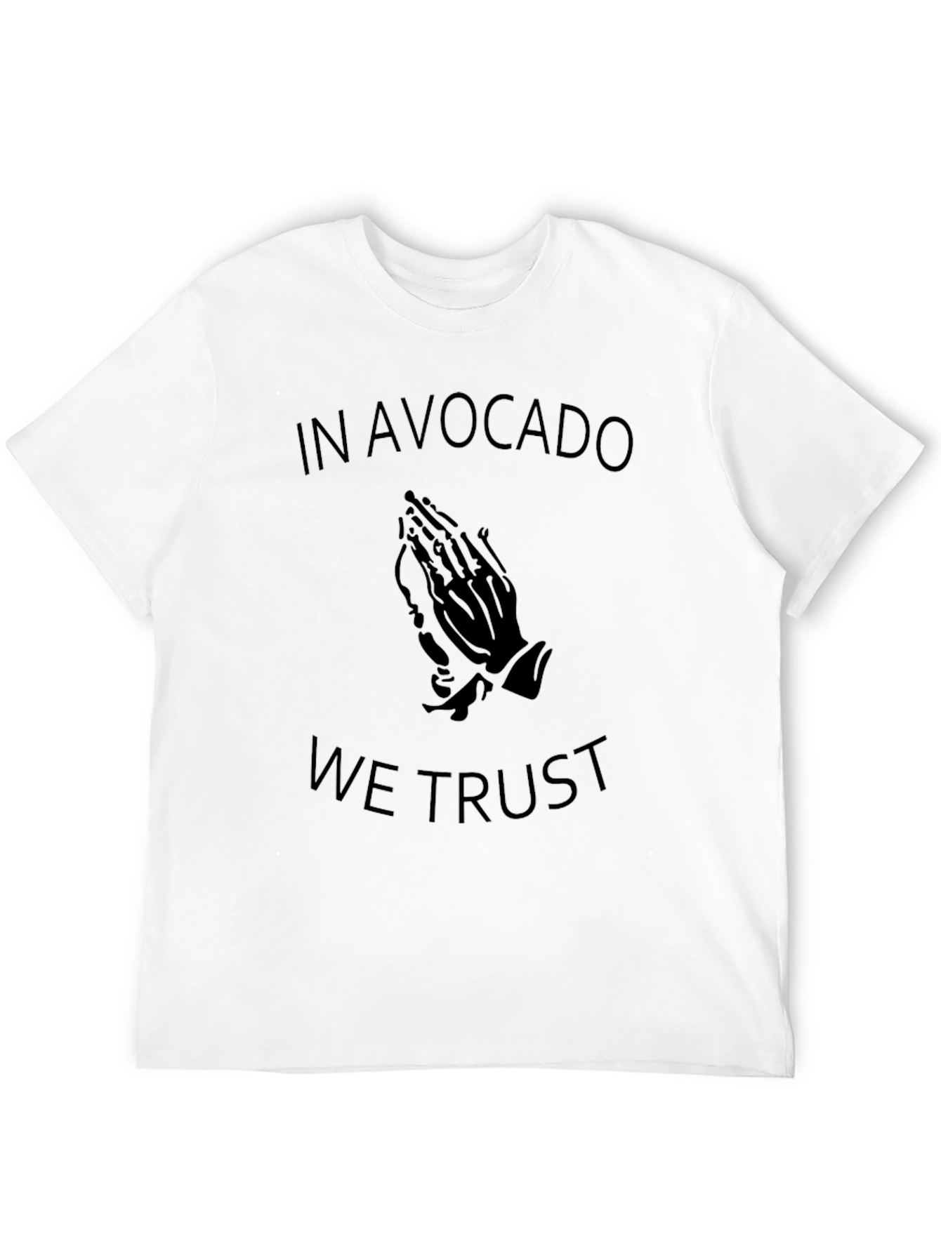 In Avocado We Trust Black Graphic T-Shirt