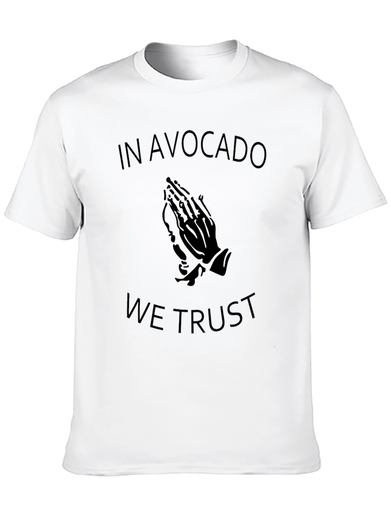 In Avocado We Trust Black Graphic T-Shirt