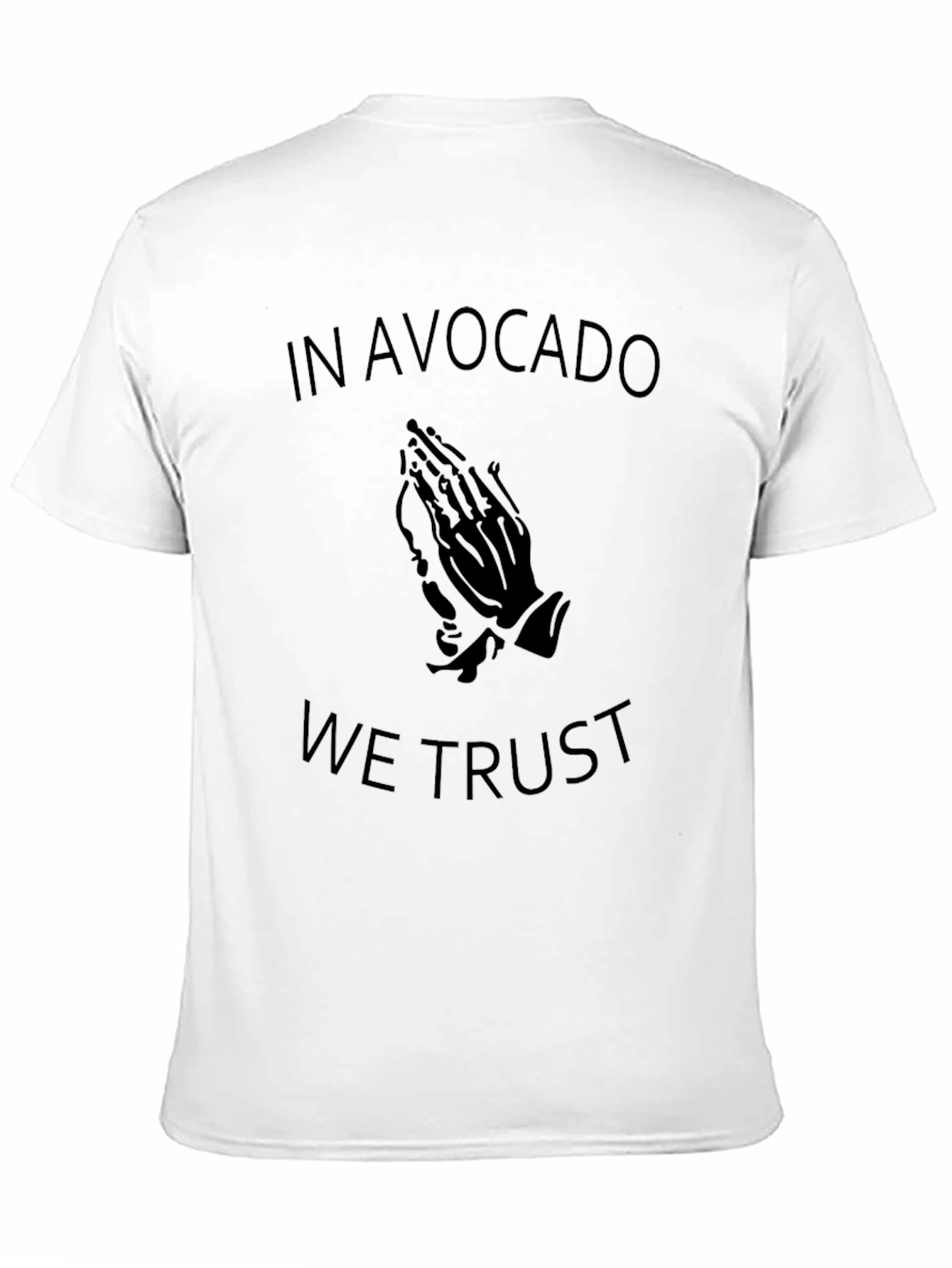 In Avocado We Trust Black Graphic T-Shirt