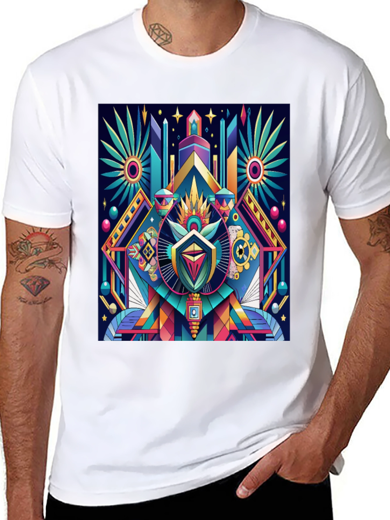 Geometric Art T-Shirt - Modern Graphic Tee
