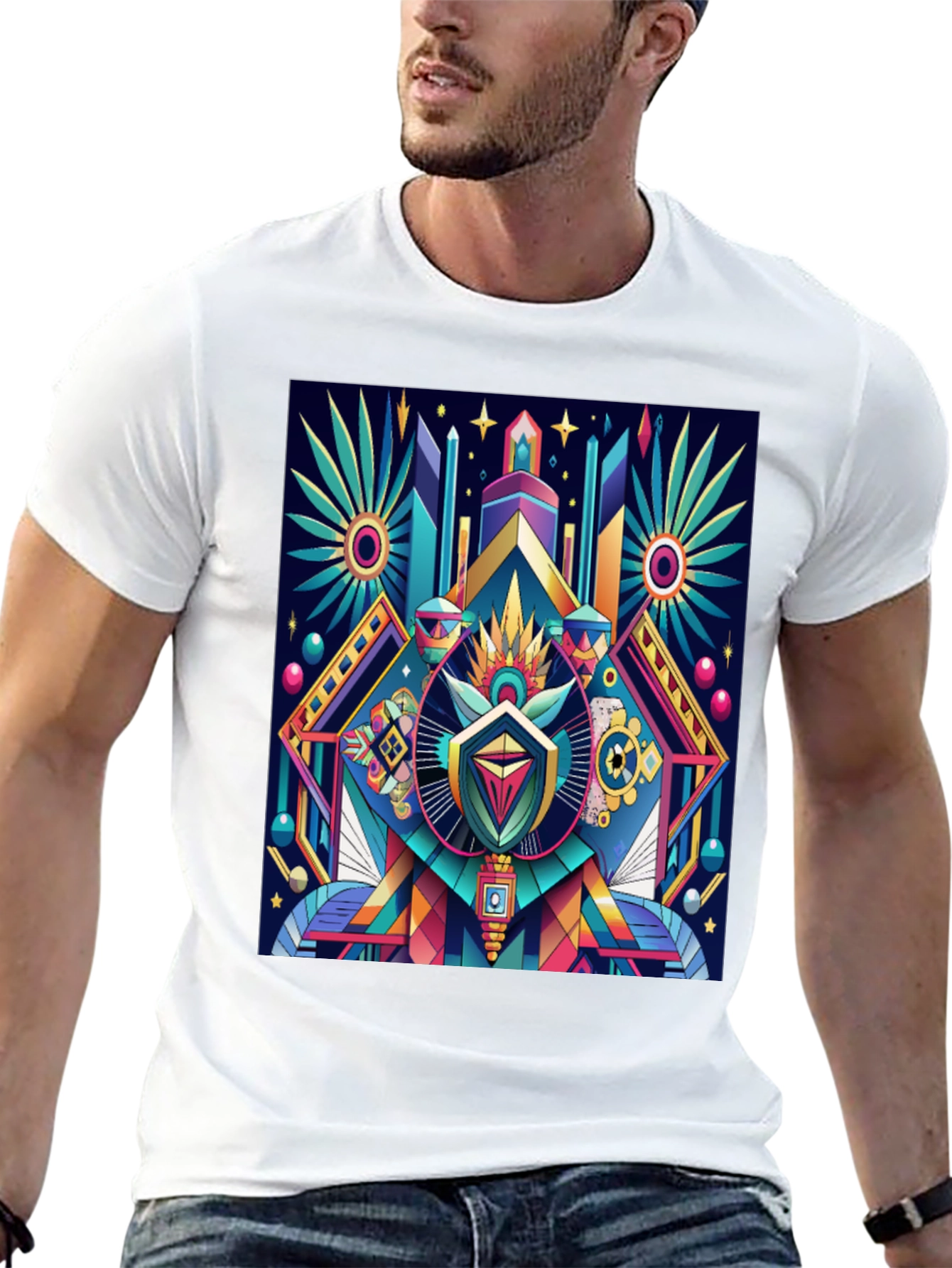 Geometric Art T-Shirt - Modern Graphic Tee