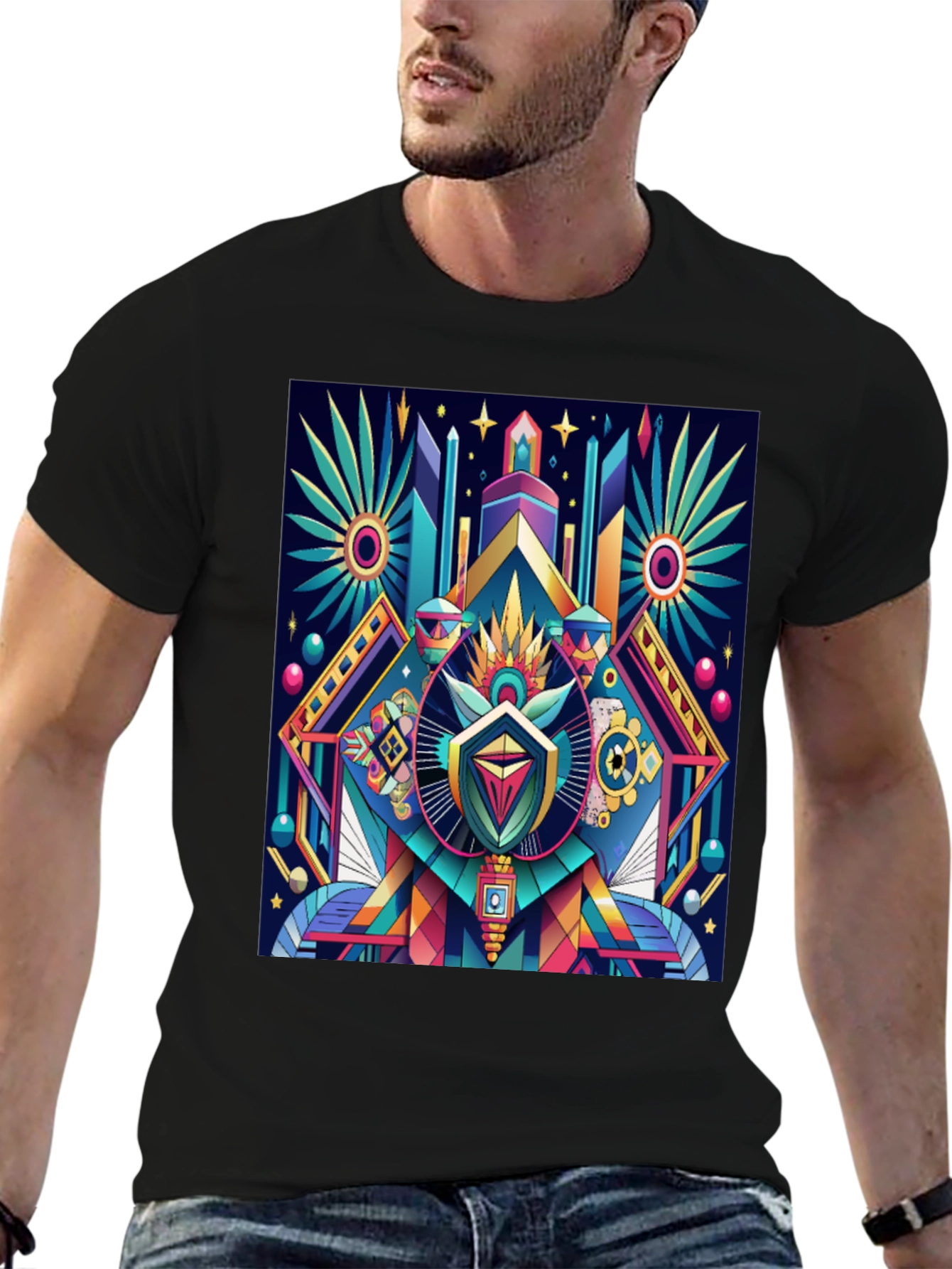 Geometric Art T-Shirt - Modern Graphic Tee