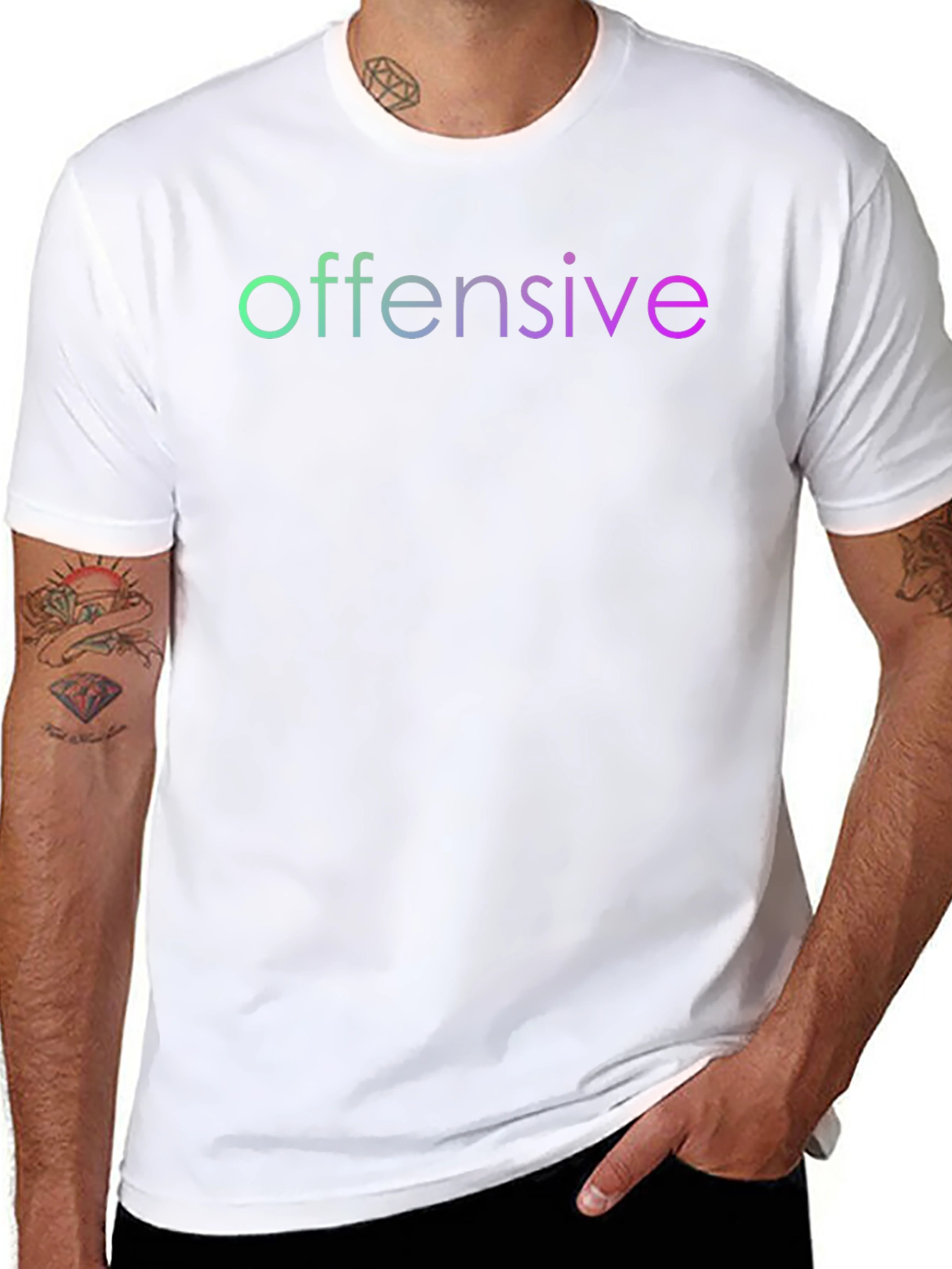 Offensive T-Shirt - Gradient Text Tee