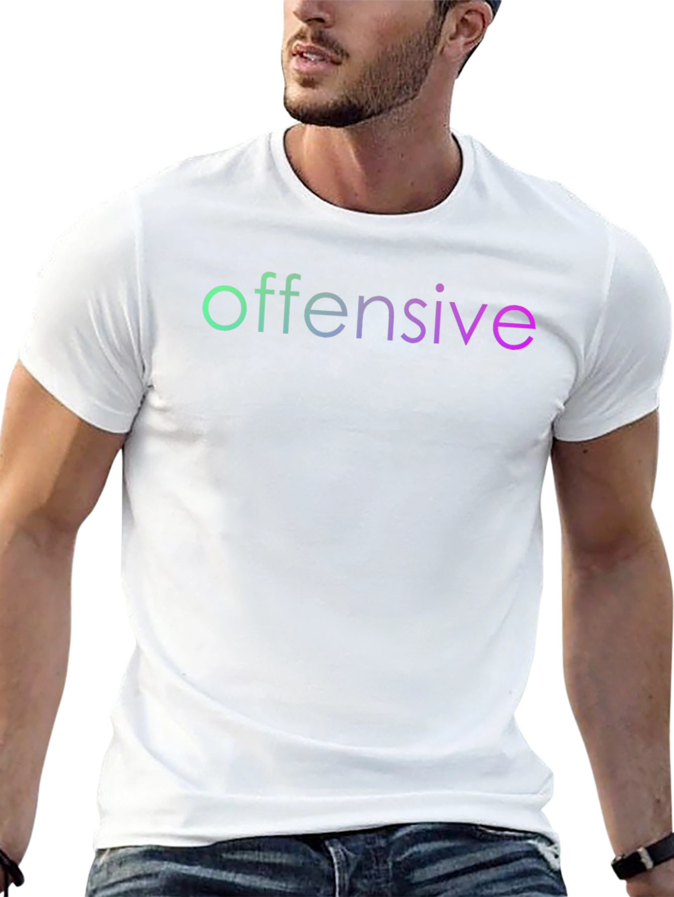 Offensive T-Shirt - Gradient Text Tee