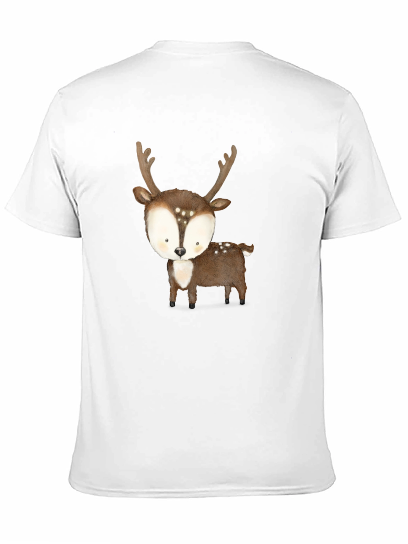 Cute Deer Graphic Tee - Black Casual Shirt